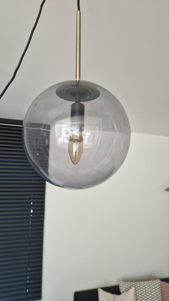 Orb Hanglamp van Bolia in Messing – Dimbaar | 25 cm, 75 cm ou plus, Enlèvement, Utilisé, Verre