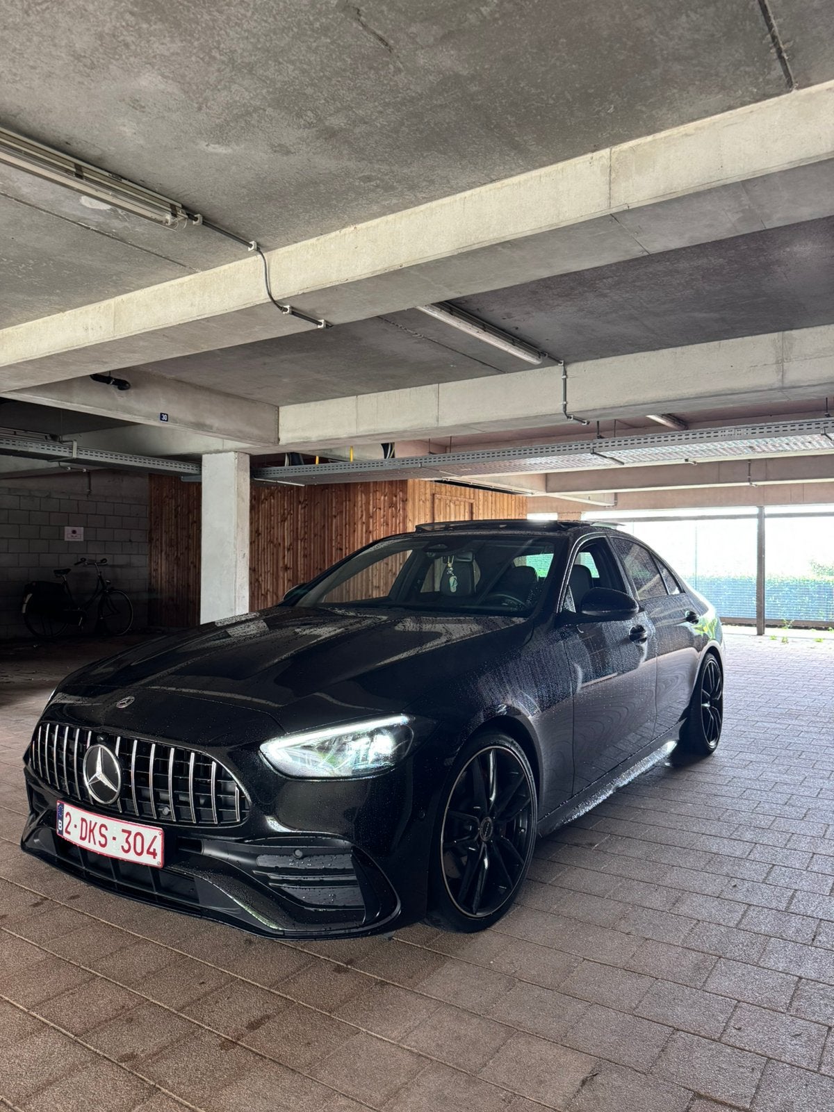 Mercedes C-Klasse C200 AMG Line – 2023 – C63S Bodykit, Auto's, Automaat, Achterwielaandrijving, Zwart, 5 deurs