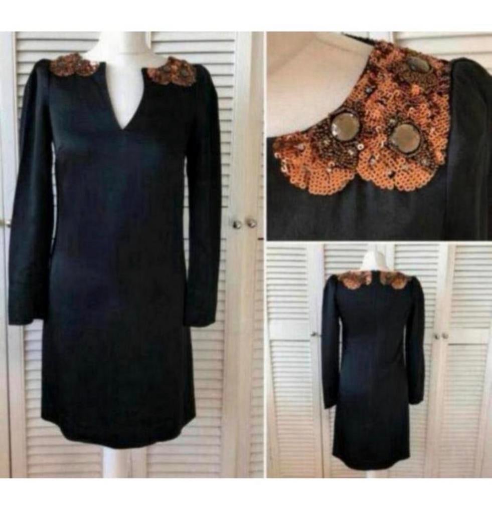 Robe NEW Monsoon 38-M bronze noir + épaules neufe, Neuf, Taille 38/40 (M), Enlèvement ou Envoi, Longueur genou