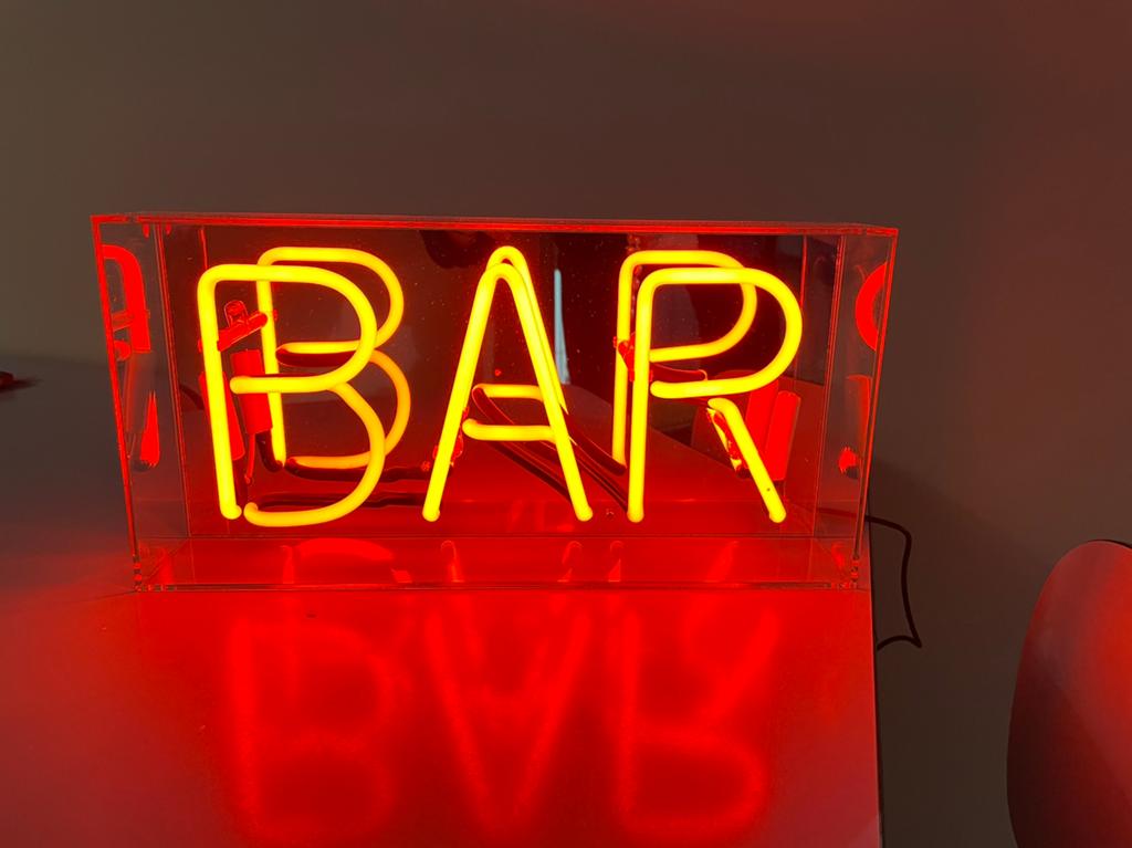 Acrylic Neon Light BAR, Ophalen, Zo goed als nieuw