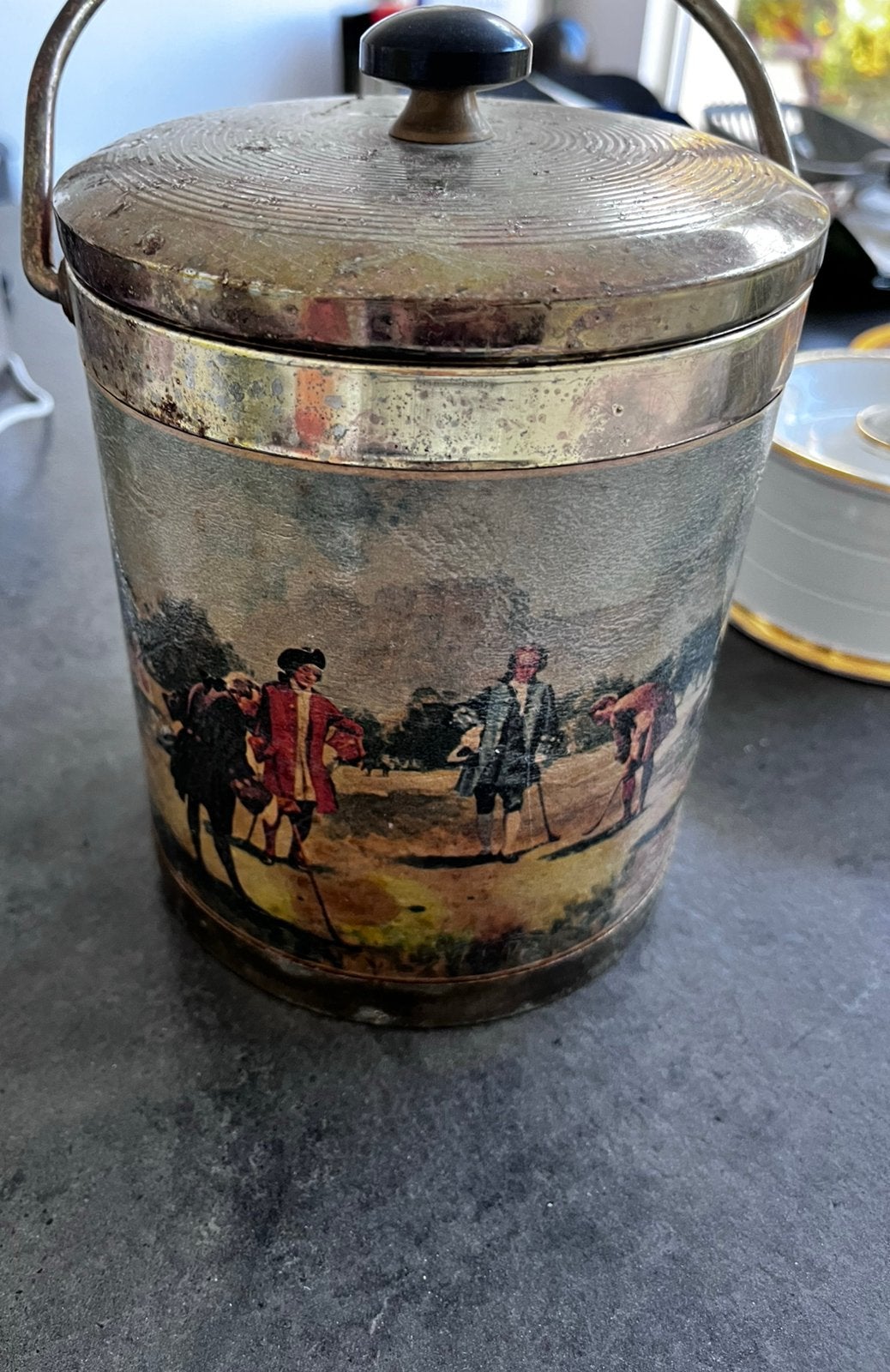 Seau à glaçons vintage, Maison & Meubles, Avec couvercle, Enlèvement ou Envoi, Utilisé