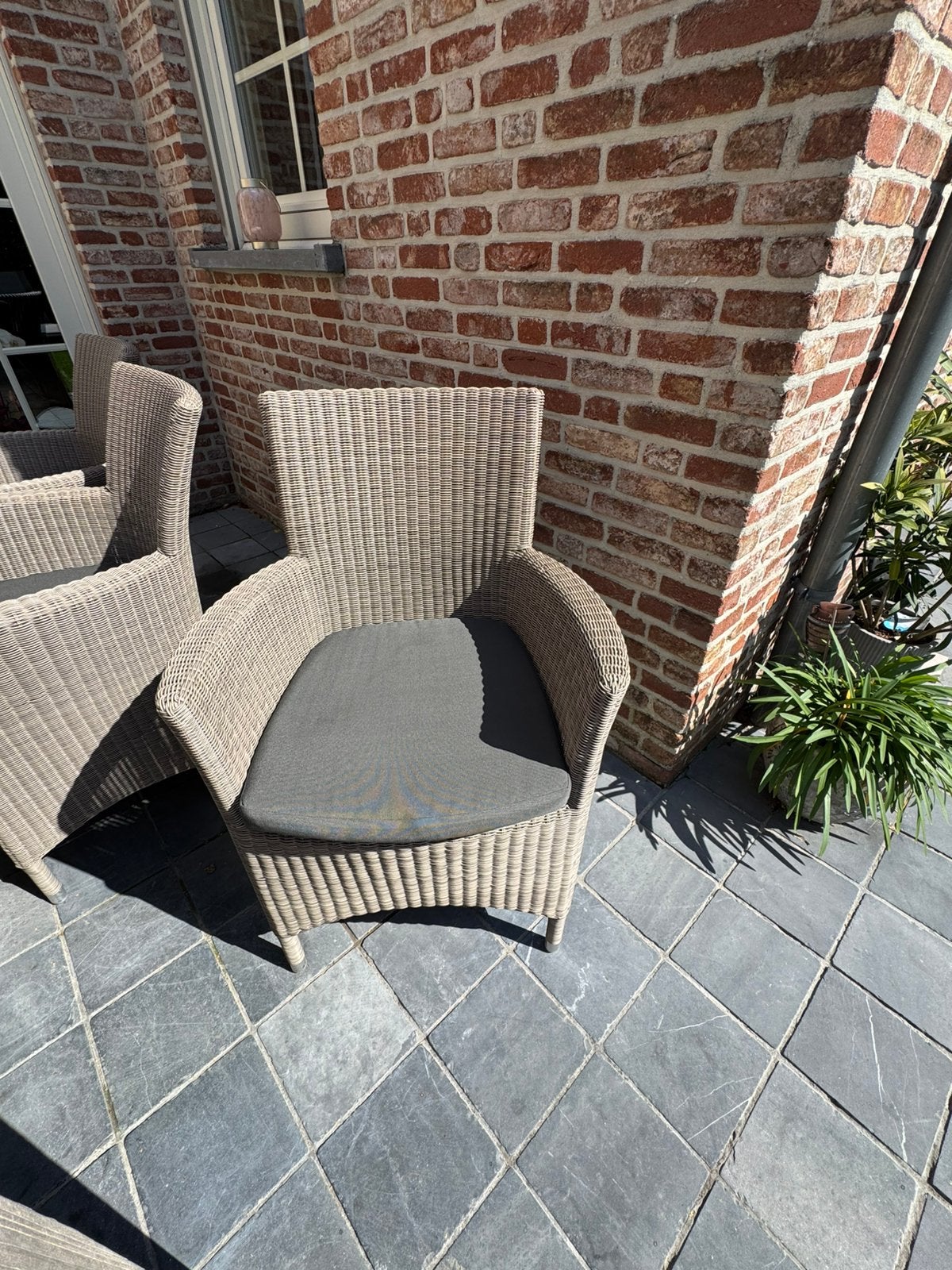 6 terrasstoelen, Ophalen, Gebruikt, Wicker