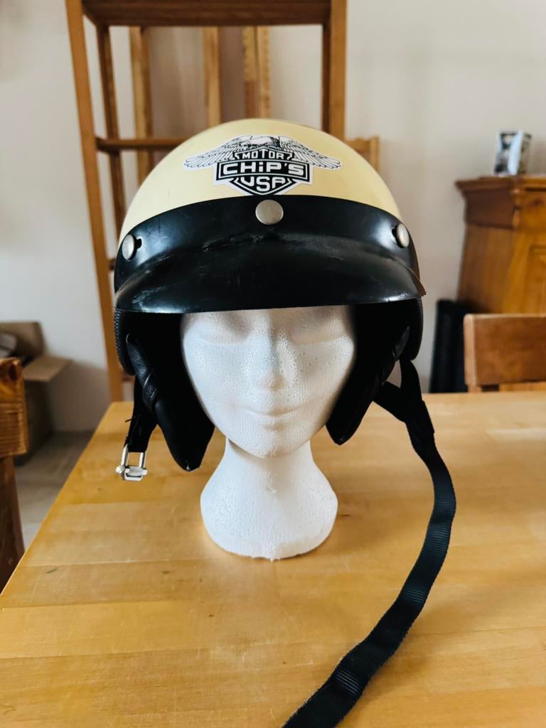 Casque Vintage Motor Chip’s USA Taille XXL, Vélos & Vélomoteurs, Casques de cyclomoteur, Utilisé, Enlèvement