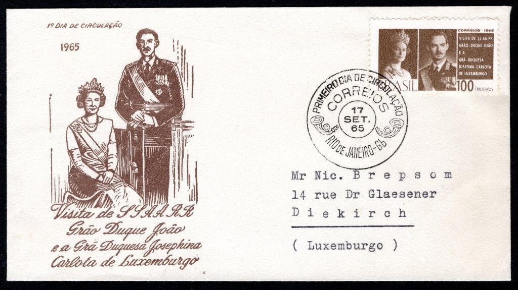 BRÉSIL Yt. 784 FDC 1965, Envoi, Affranchi, Amérique du Sud