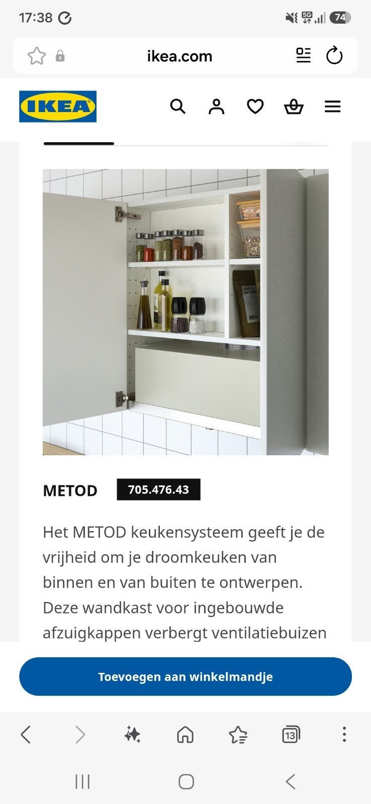 metod dampkapkast wit nieuw, Huis en Inrichting, Ophalen, Nieuw