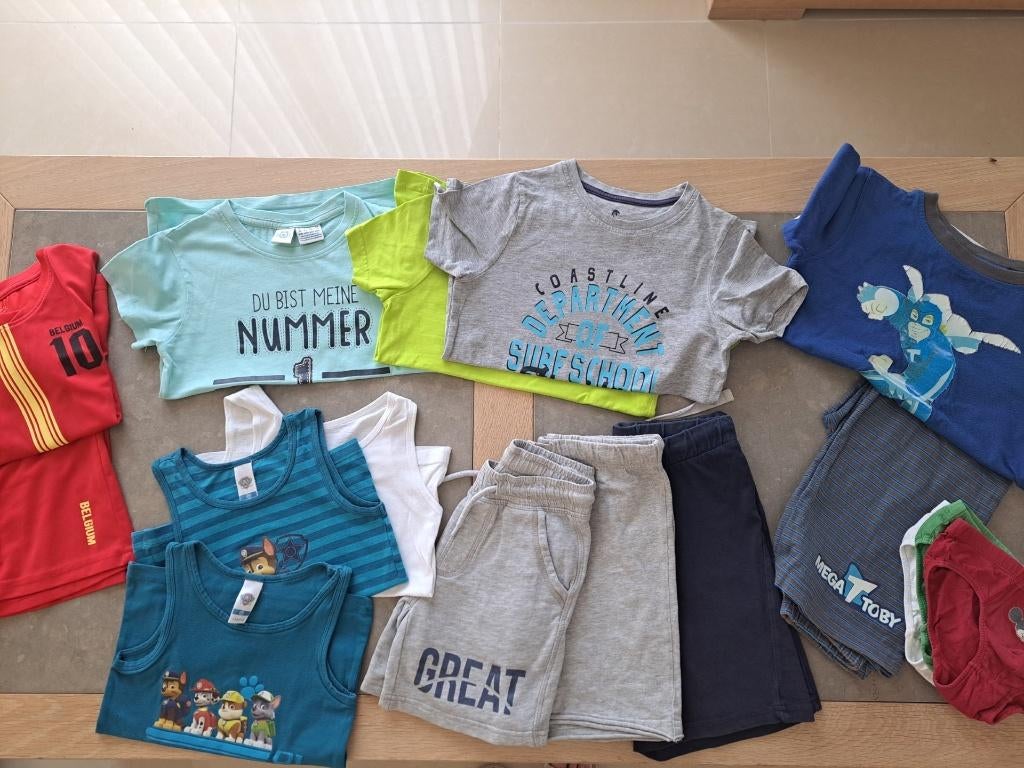 pakket kleding maat 110 - 116, Enlèvement, Utilisé, Garçon, Autres types