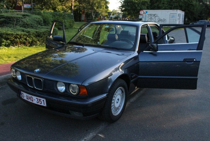 BMW E34 525I (Fjordgrau), Auto's, 4 deurs, Achterwielaandrijving, Zwart, 2494 cc