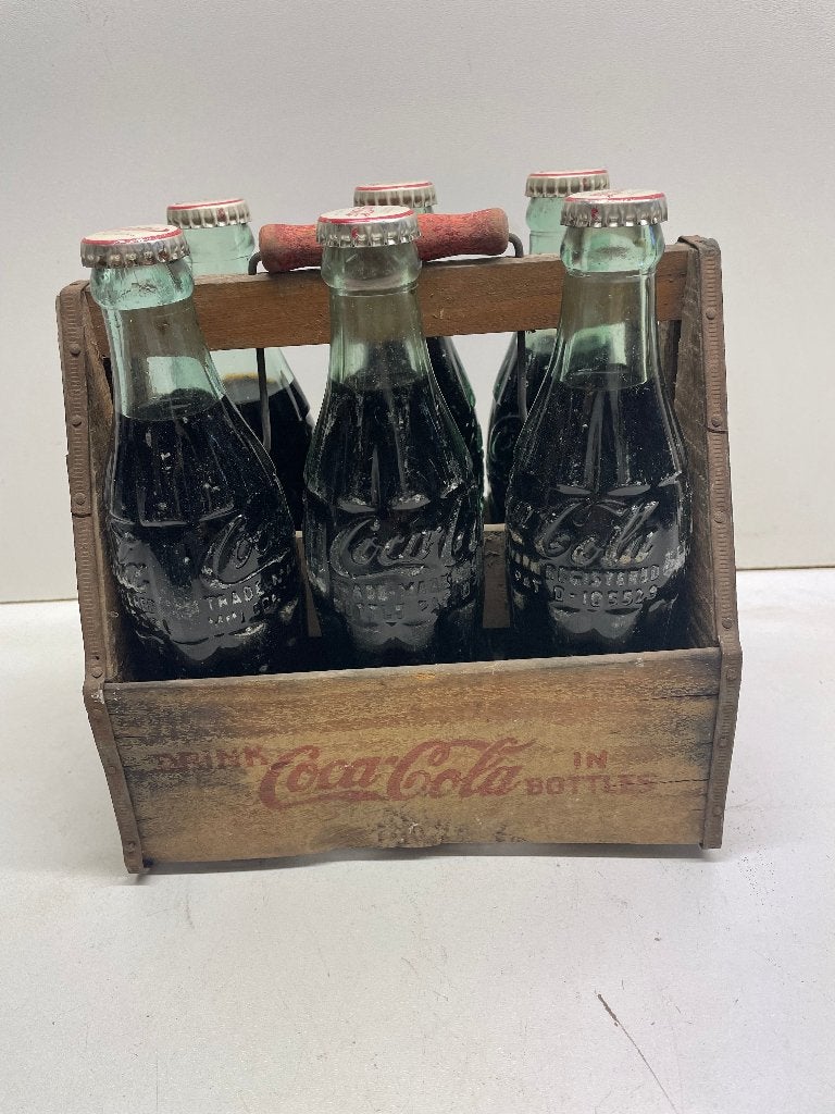 Rack Coca Cola avec 6 bouteilles datées 44 100% original WW2, Collections, Enlèvement ou Envoi, Autres, Autres types