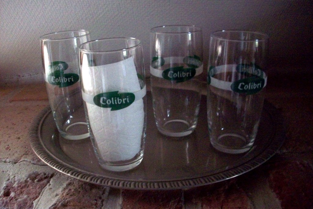 Glazen voor frisdrank, longdrink met merk, Verzamelen, Ophalen, Gebruikt, Frisdrankglas