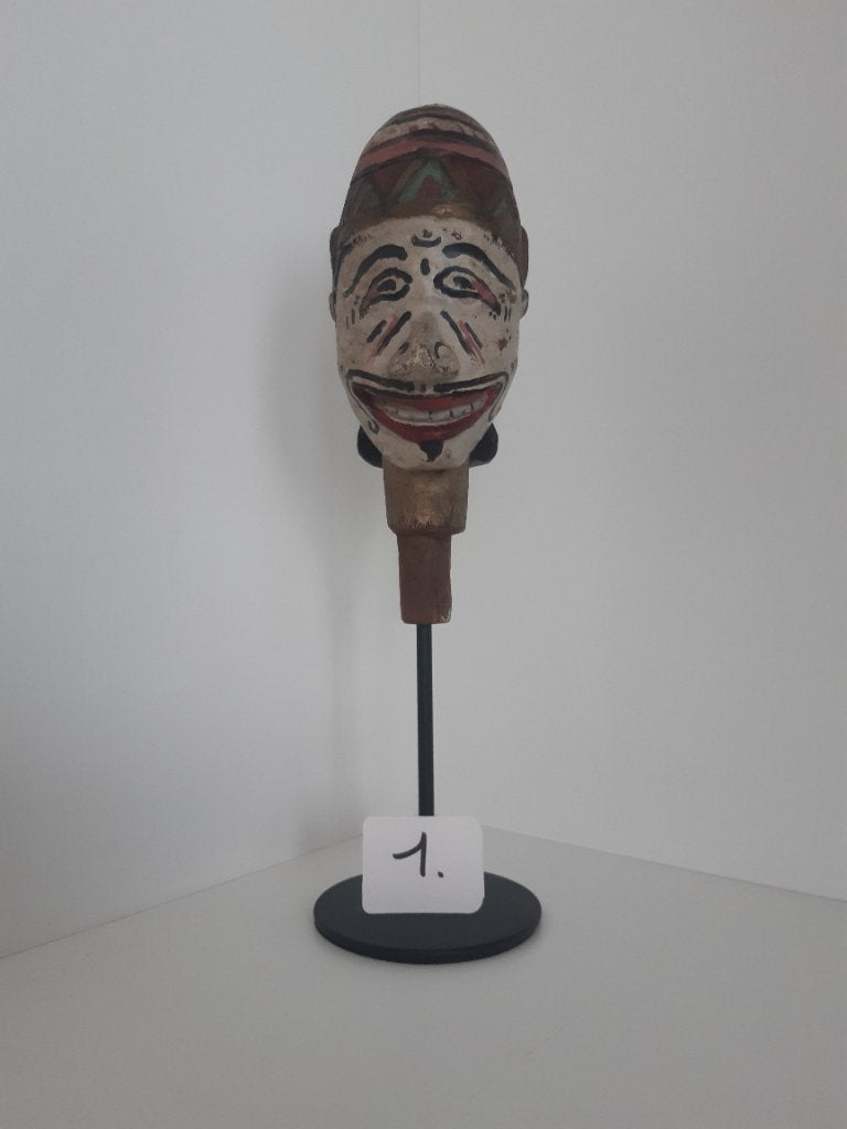 Marionnette Wayang, Bois, Noir, Indonésie, Enlèvement