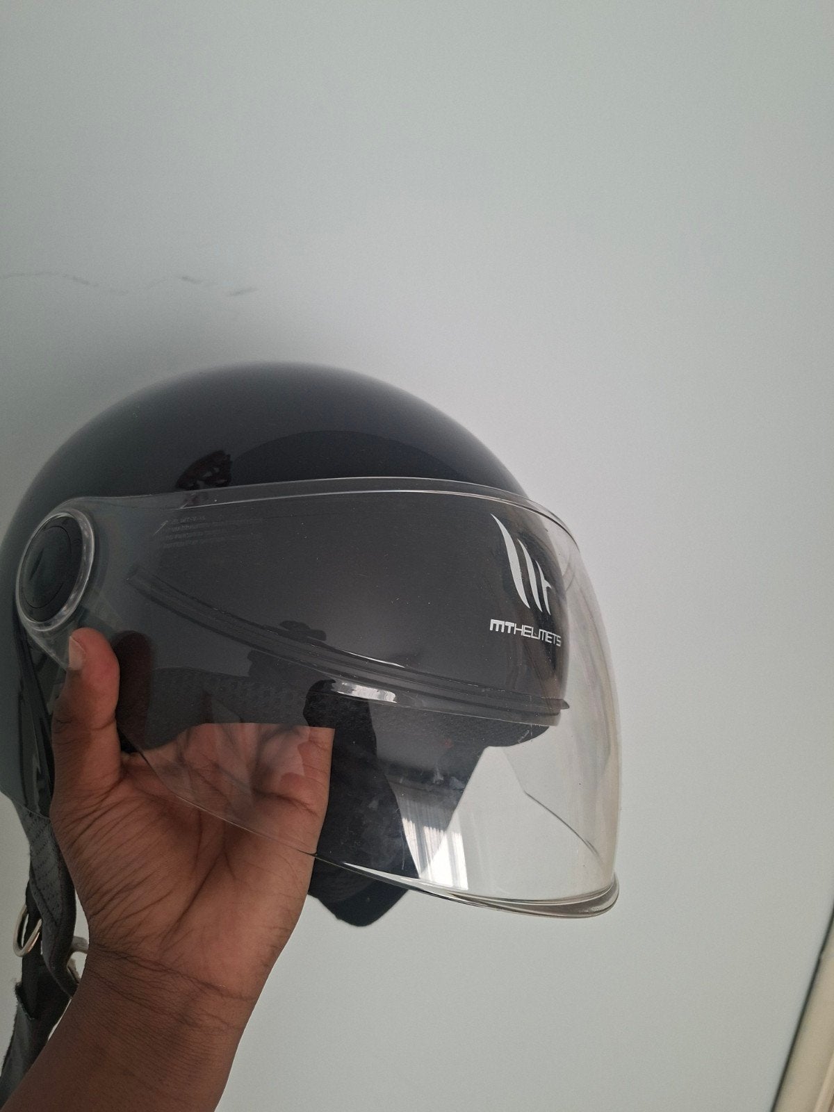Zwarte helm maat M, Fietsen en Brommers, Brommerhelmen, Ophalen