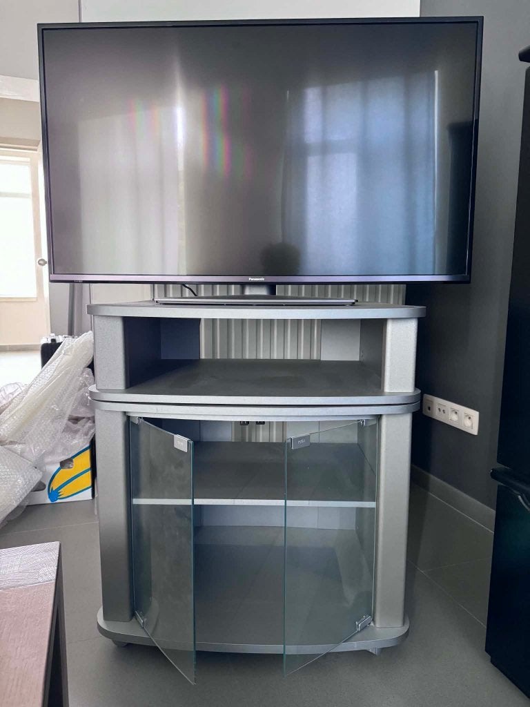 Tv meubel, Huis en Inrichting, Ophalen, Gebruikt, Glas