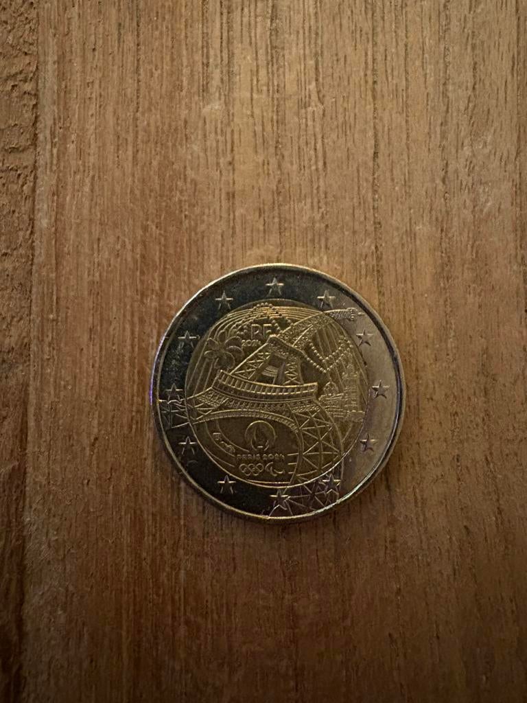 2 euromunt op de Olympische Spelen van de Eiffeltoren, Ophalen, Frankrijk, 2 euro