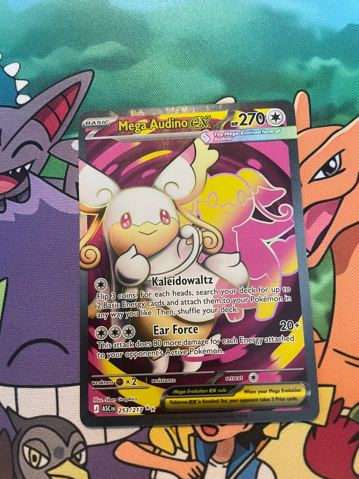 Mega Audino Ex 253/217 | Ascended Heroes, Enlèvement ou Envoi, Neuf, Cartes en vrac, Foil
