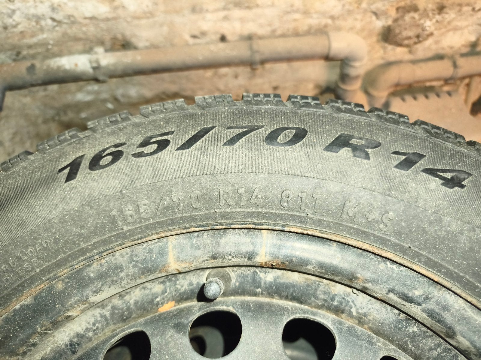 Jeu de 4 roues hiver 165/70 R14, Autos : Pièces & Accessoires, Enlèvement, Utilisé