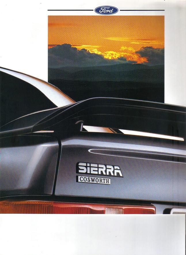 Ford Sierra '87 Cosworth, brochure 3/1989, Verzenden, Zo goed als nieuw, Ford