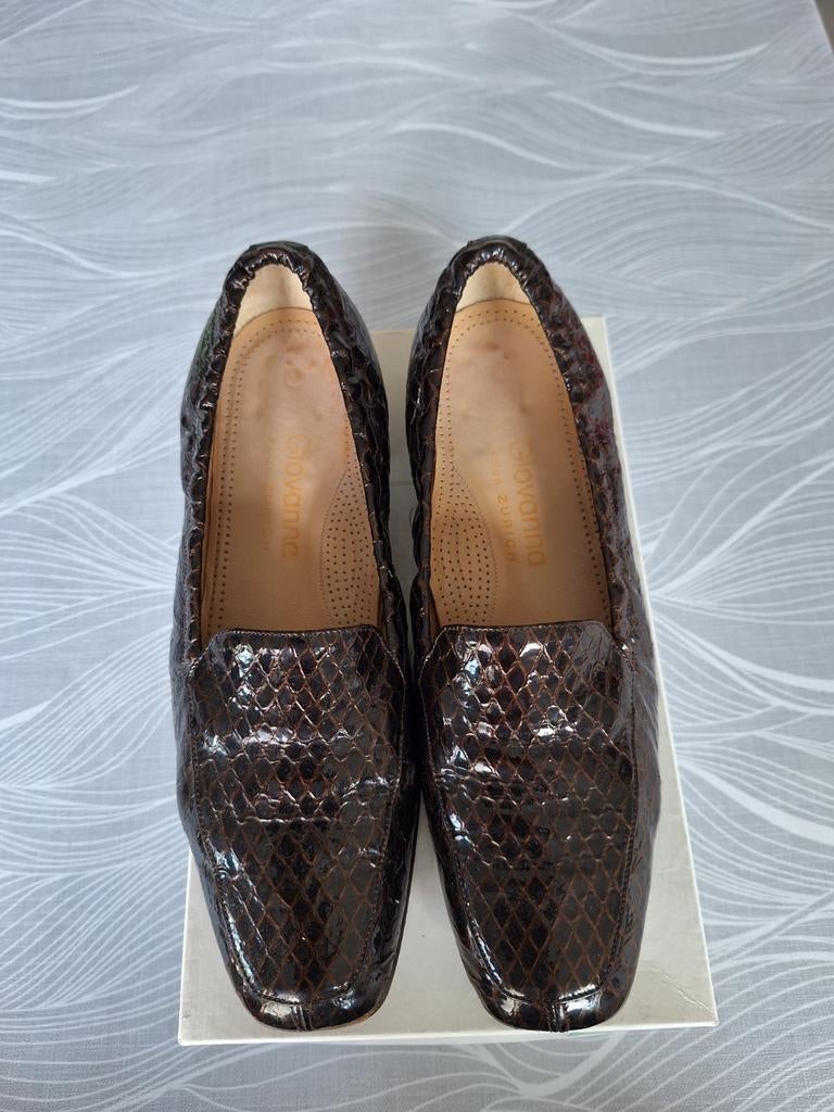 Bruin croco dames schoenen Giovanna Zurich maat 39, Ophalen of Verzenden, Zo goed als nieuw, Bruin