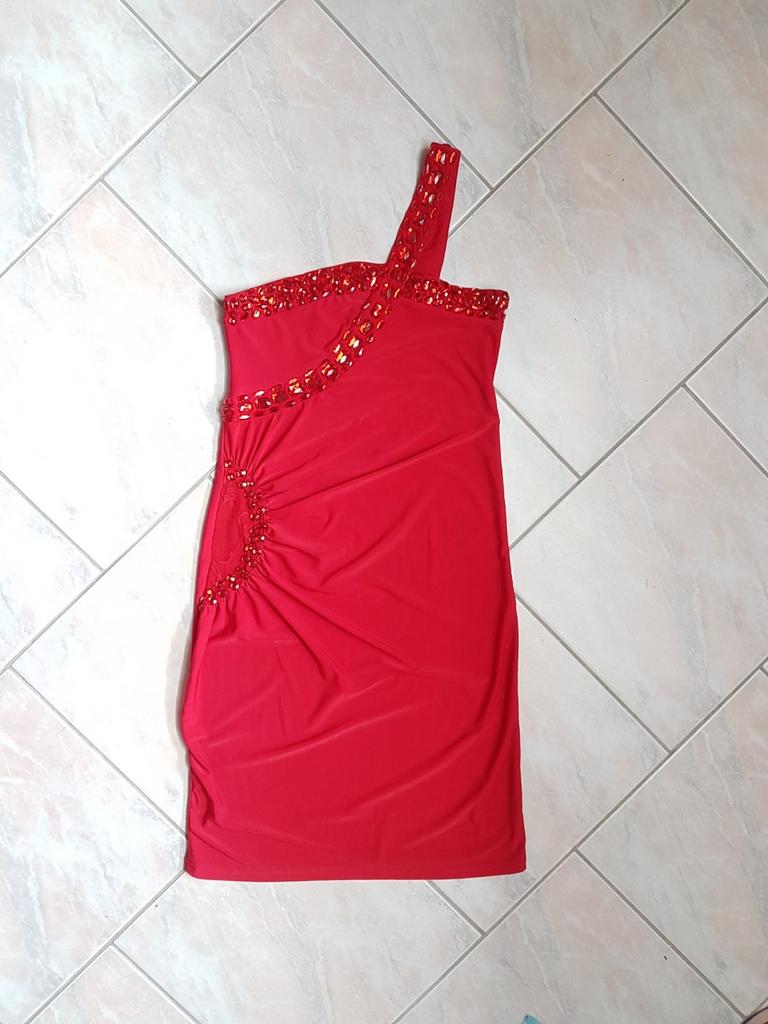 Robe à strass, Rouge, Autre, Enlèvement ou Envoi, Taille 36 (S)