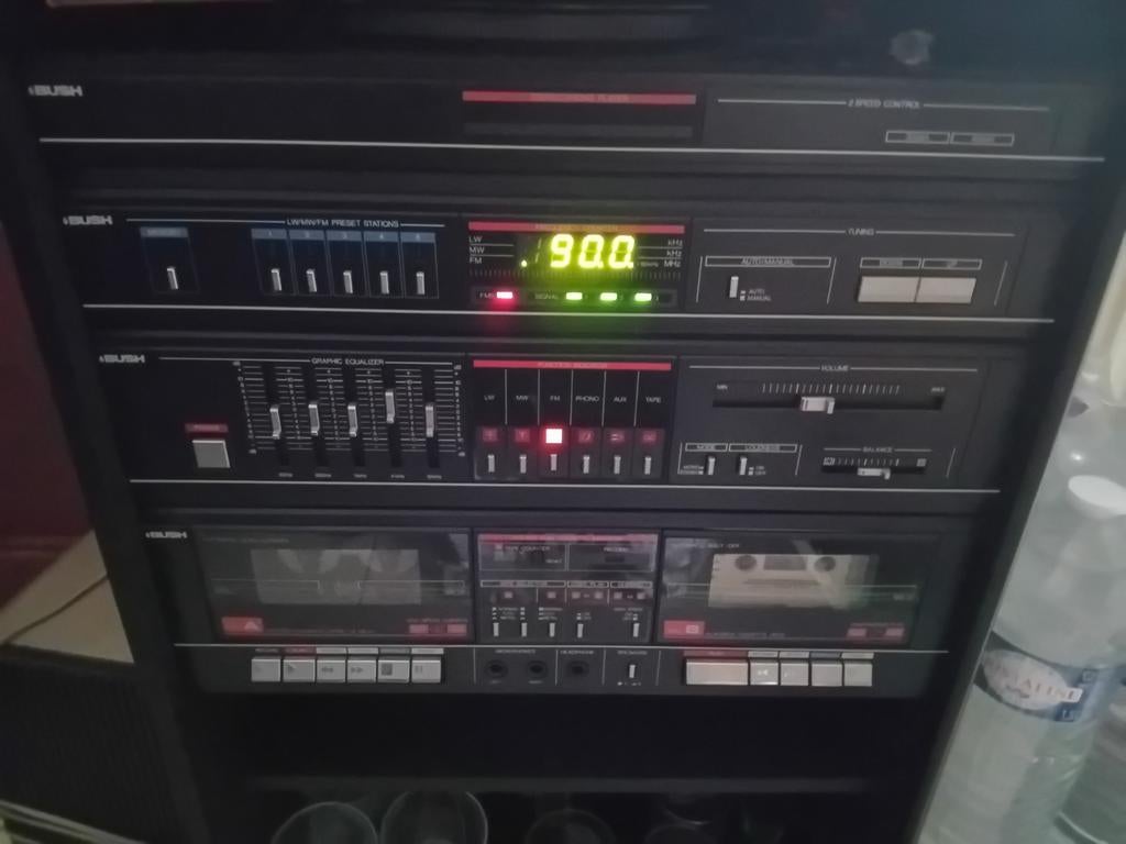 Chaîne- hifi Bush et son meuble des années 80, Ophalen, Gebruikt, Tuner of Radio, Overige merken