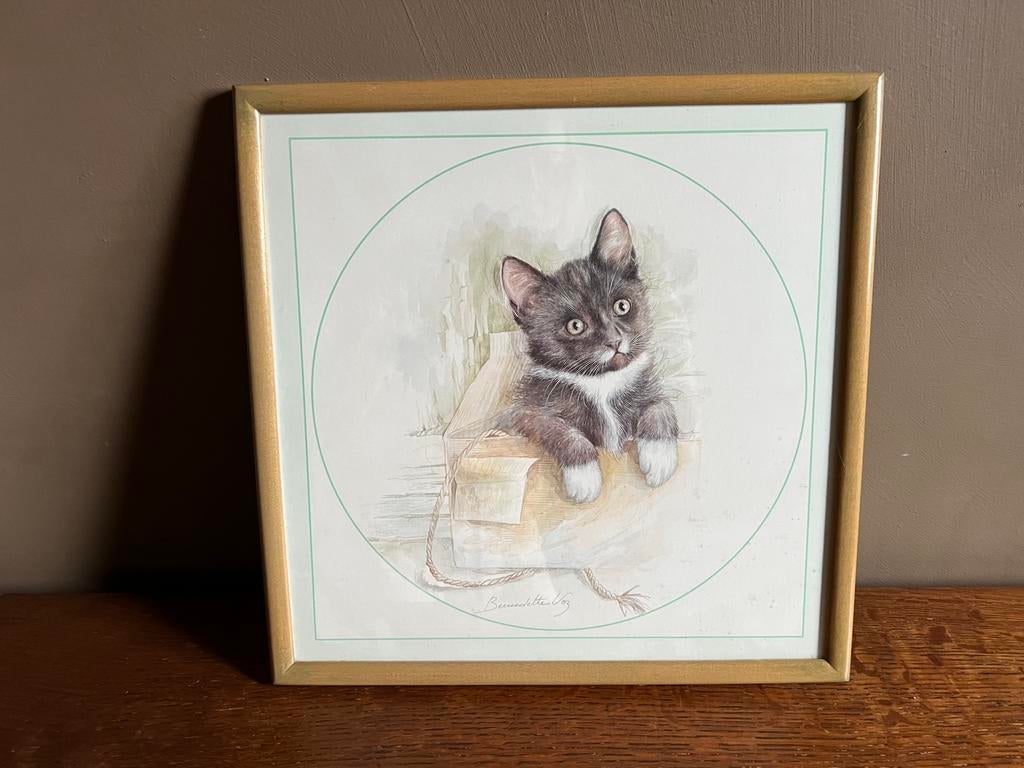 Lot van 6 ingekaderde dierenprenten, Ophalen