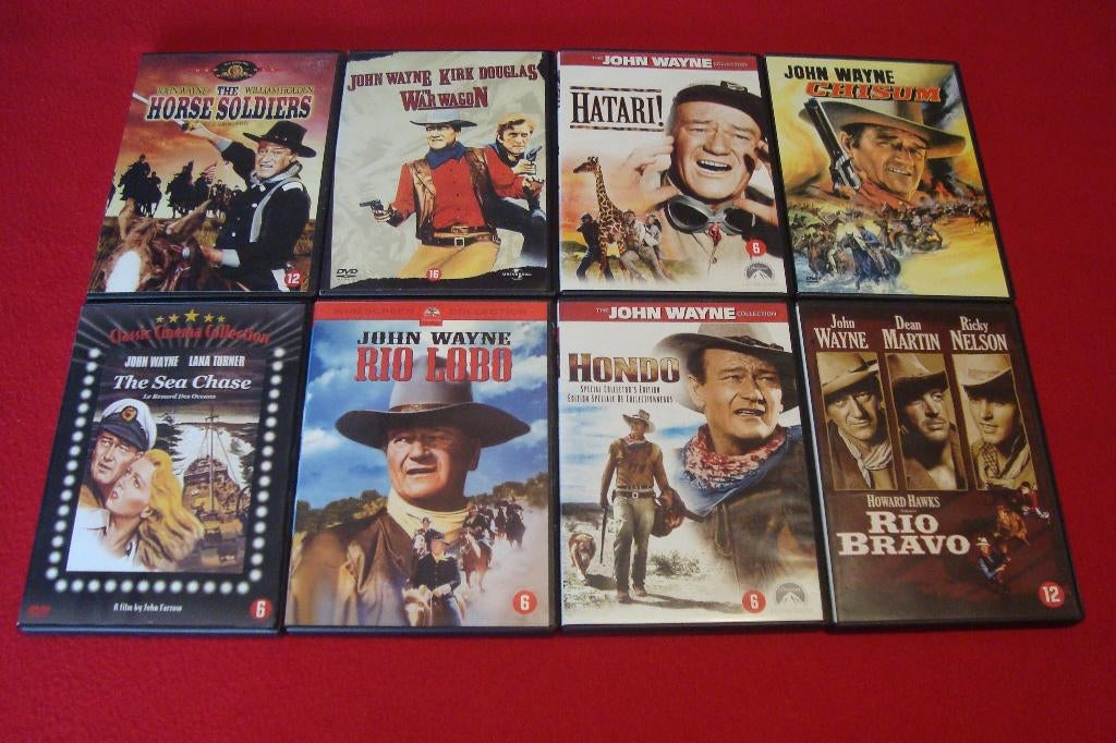 20 dvd's met john wayne, Cd's en Dvd's, Dvd's | Actie, Actie, Ophalen of Verzenden
