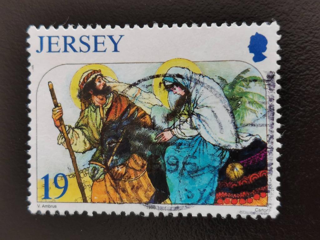 Jersey 1996 - Noël, Enlèvement ou Envoi, Affranchi