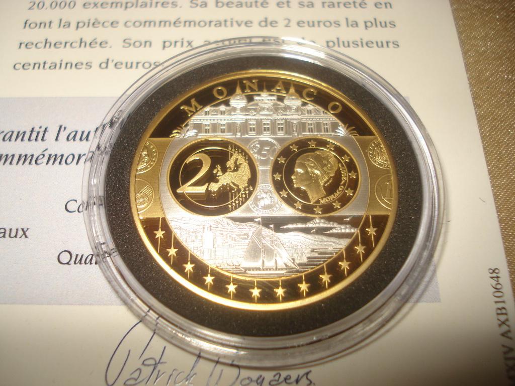 Pièce Commémorative Monaco Argent/Plaqué Or Hommage à l'Euro, Timbres & Monnaies, Monnaies | Europe | Monnaies euro, Série, Autres valeurs