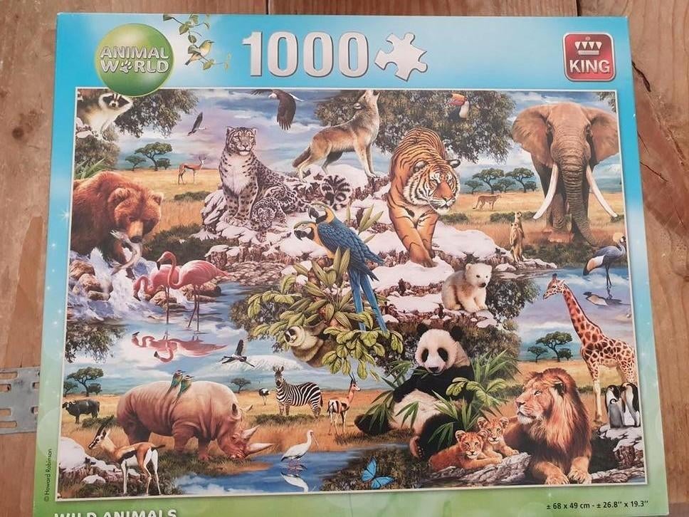 King puzzel - wild animals - 1000 stuks, Enlèvement ou Envoi