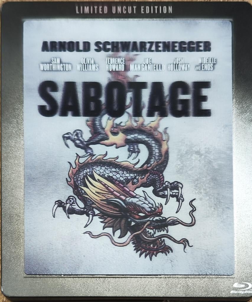 Bluray Limited Steelbox Sabotage Arnold Schwarzenegger, Enlèvement ou Envoi, Comme neuf