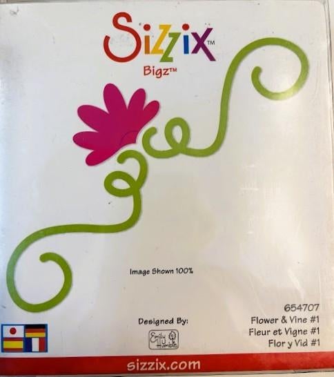 Matrice de découpe fleur et bandeau Sizzix, Enlèvement ou Envoi, Comme neuf, Machine à trancher ou Rogneuse, Sizzix