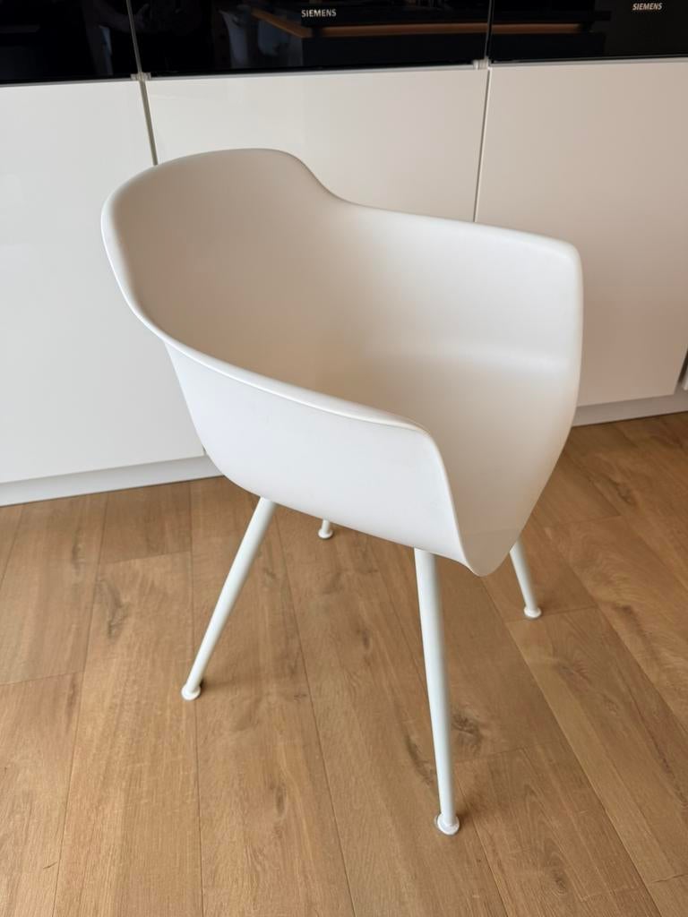 Witte kuipstoelen van J-Line, Huis en Inrichting, Stoelen, Zo goed als nieuw, Ophalen
