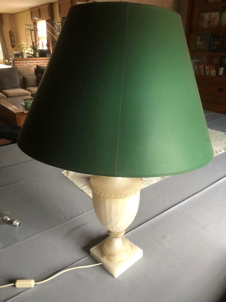lamp tafellamp marmer albast, Enlèvement, Comme neuf, Autres matériaux, 50 à 75 cm