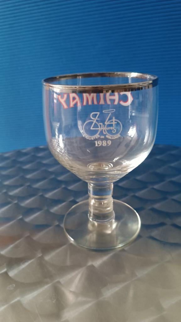 Verre Chimay 33cl 24h cyclistes de Wallonie 1989, Ophalen of Verzenden, Zo goed als nieuw