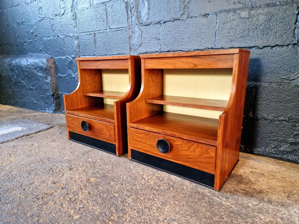 Paire de tables de chevet en palissandre, années 1960-70, Maison & Meubles, Chambre à coucher | Tables de chevet, Utilisé, 55 à 70 cm