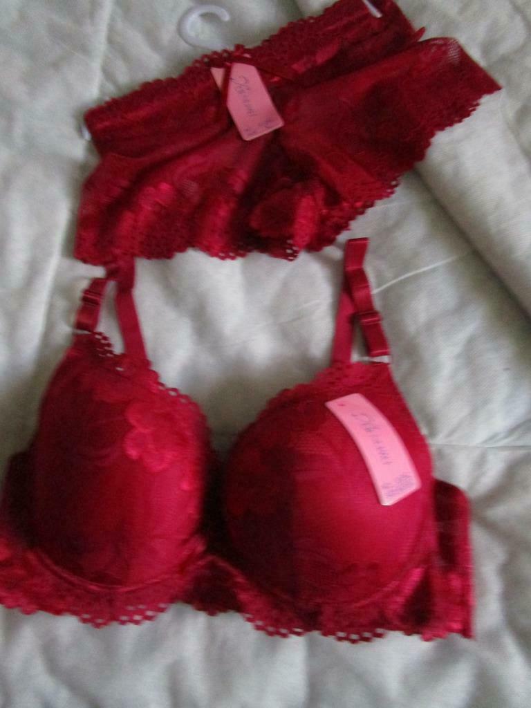 soutien gorge + tanga, Envoi, Rouge, Ensemble