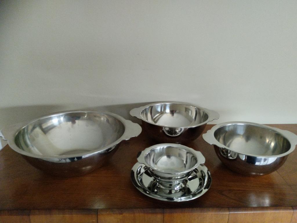 4 Zware inox kommen, Huis en Inrichting, Ophalen, Nieuw, Kom(men)