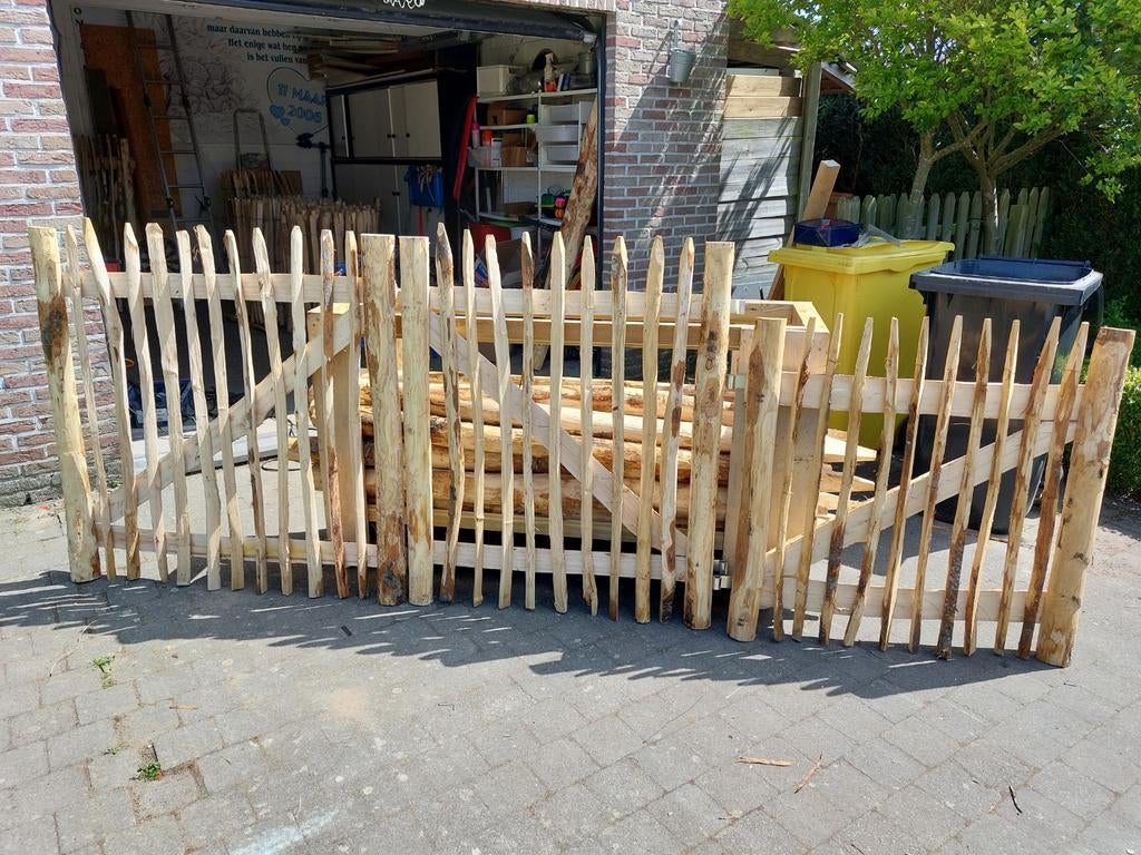 Kastanje kastanjehouten poortje hekwerk palen, Tuin en Terras, Ophalen, Nieuw