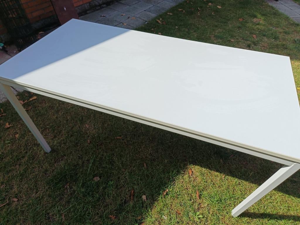 Witte keukentafel of eventuele bijzettafel voor bureau,, Ophalen, Gebruikt