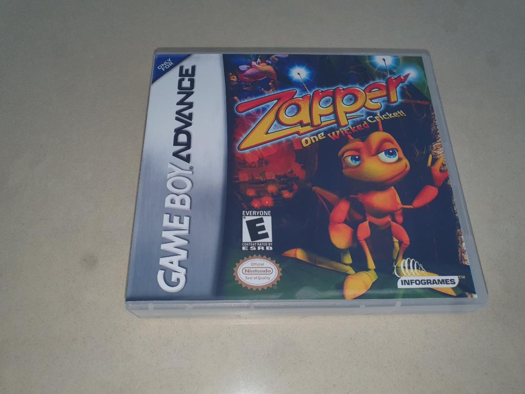 Zapper: One Wicked Kricket GBA Game Case, Envoi, Comme neuf