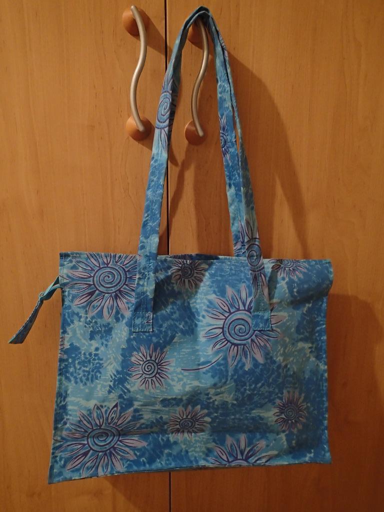 Paréo + sac de plage assorti, Ophalen of Verzenden, Zo goed als nieuw, Blauw