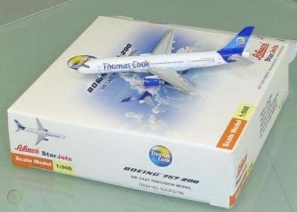 SCHUCO STARJET 355 7620 BOEING 757-200 THOMAS COOK 1/500, Neuf, Autres marques, Enlèvement ou Envoi, 1:200 ou moins