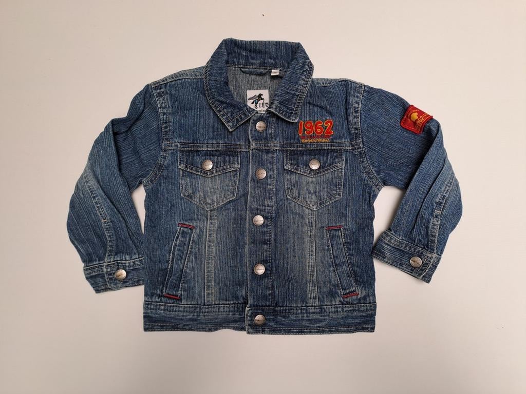Veste en jean t 98 avec boutons pression 1962, Enfants & Bébés, Garçon, Palomino, Enlèvement ou Envoi, Utilisé