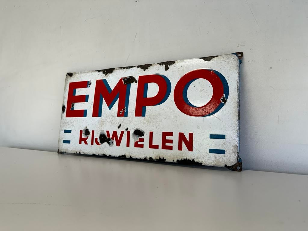 Plaque émaillée EMPO bicycles, Enlèvement ou Envoi