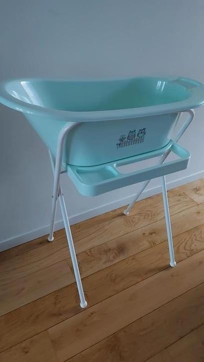 Bébé-Jou babybadje op staander met extra badstoeltje., Kinderen en Baby's, Ophalen, Zo goed als nieuw, Bébé-jou