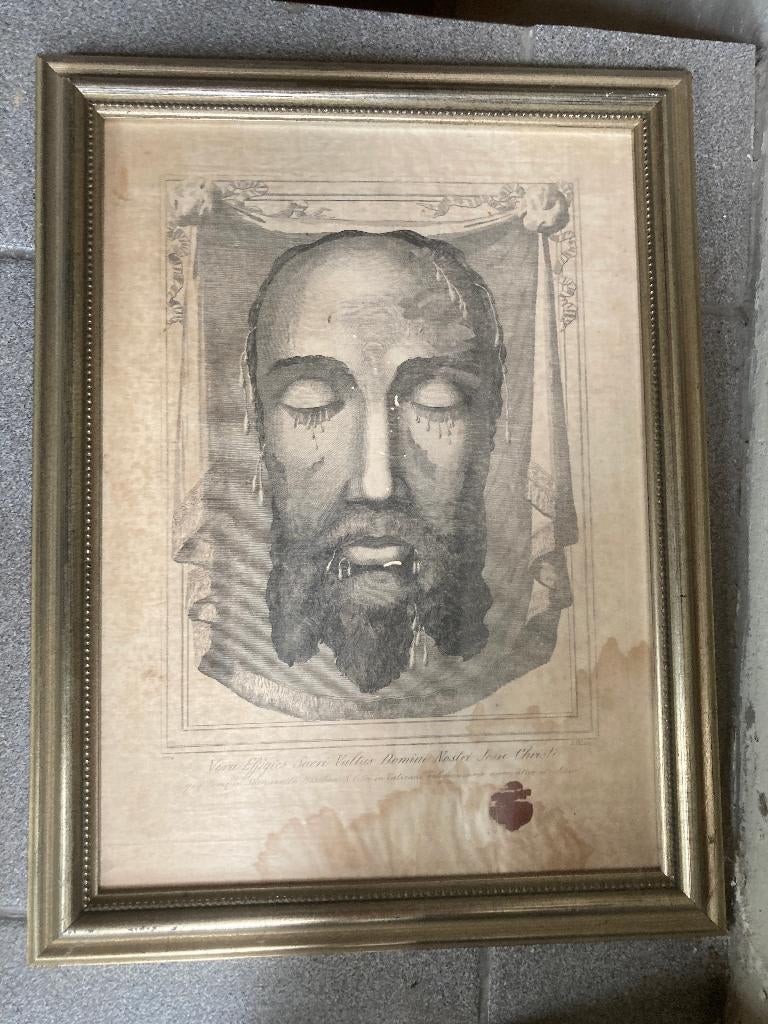 antiek schilderij Doek van Veronica, Ophalen