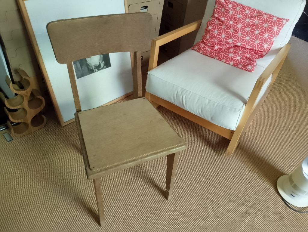 Chaises inspirées de Prouvé, Jeanneret & Perriand, Brun, Enlèvement, Utilisé, Bois