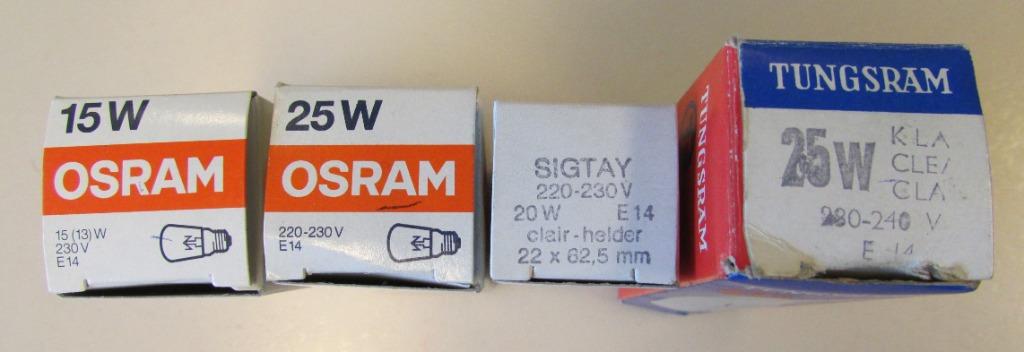 Gloeilampjes (koelkast) 15W/20W/25W-E14-220/230V-helder, Ophalen of Verzenden, Nieuw