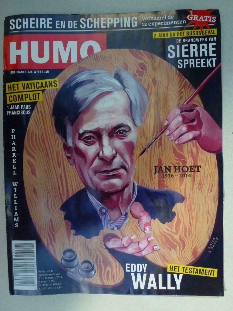 Humo cover  Jan Hoet , Verzamelen, Verzenden, Gebruikt, Overige typen