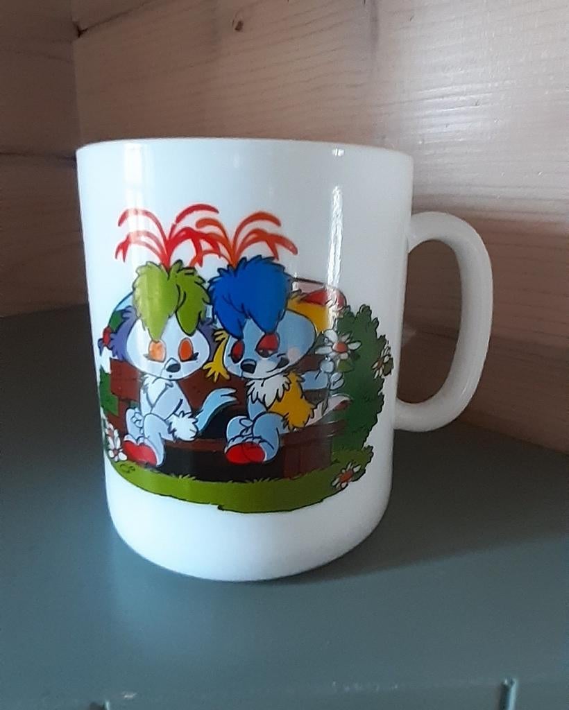 Fuzzy Tales tas mok vintage in arcopal, Huis en Inrichting, Ophalen of Verzenden