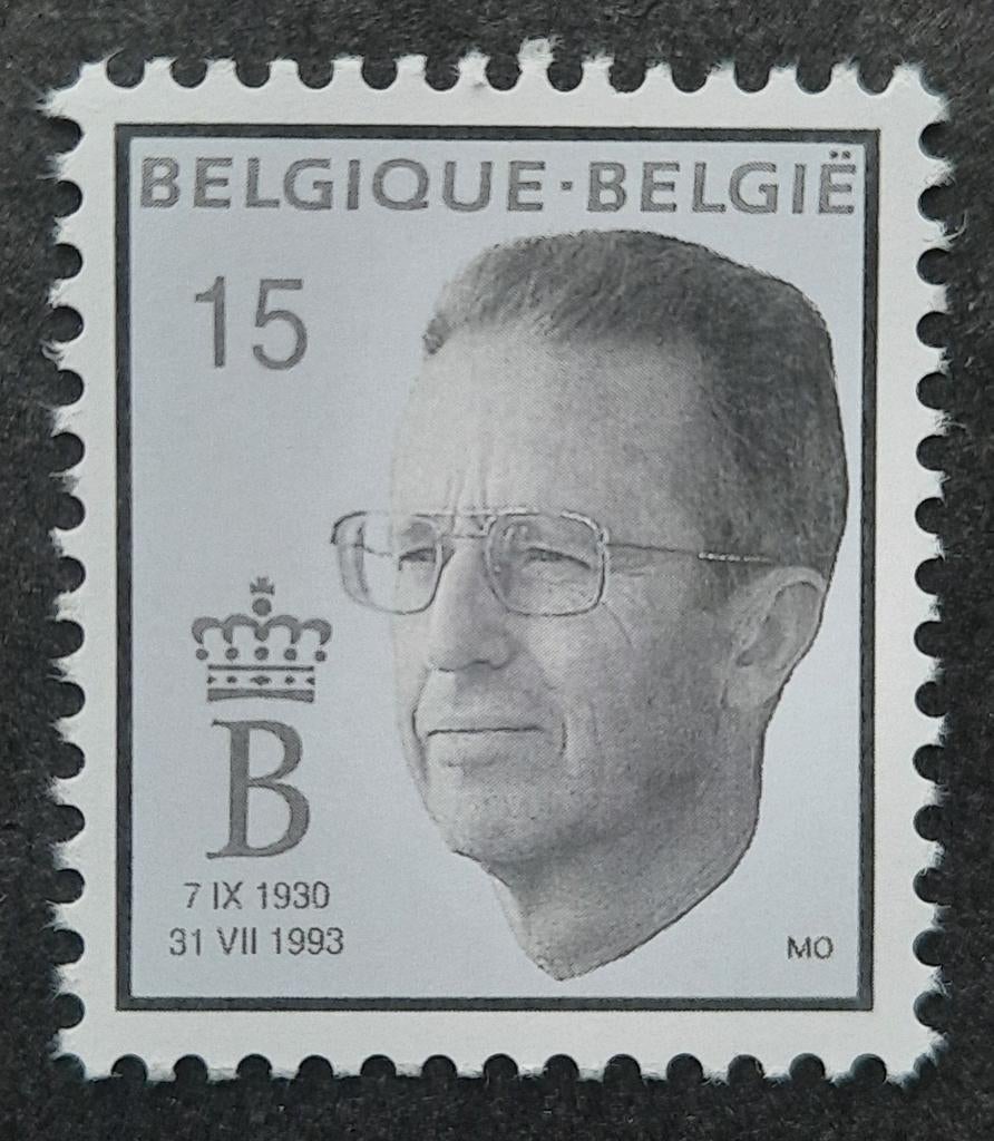 België: OBP 2520 ** Rouwzegel 1993., Koninklijk huis, Frankeerzegel, Ophalen of Verzenden, Zonder stempel